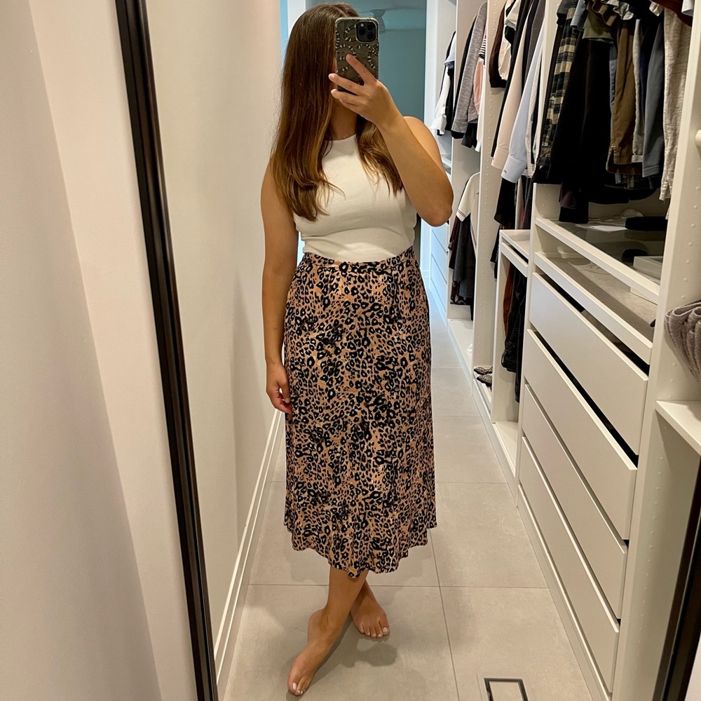 Wilfred leopard skirt